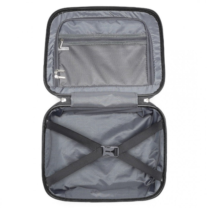 K2393L - British Traveller Lightweight 14 Inch Polypropylene Vanity Case - Black