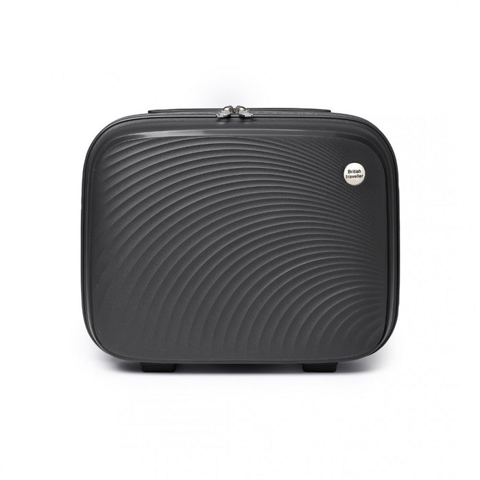 K2393L - British Traveller Lightweight 14 Inch Polypropylene Vanity Case - Black