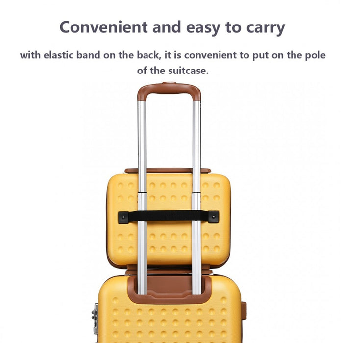 K2394L - Kono 13 Inch Special Hard Shell ABS Vanity Case - Yellow