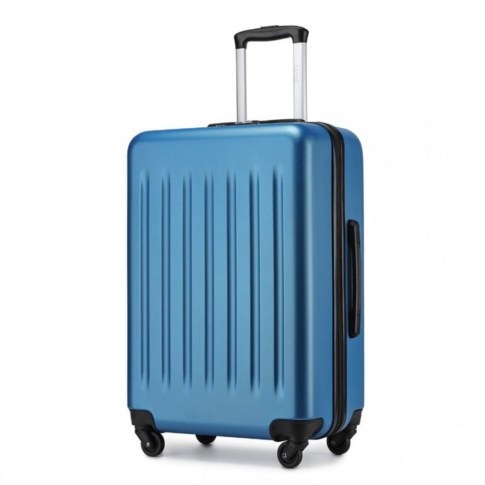 KSK2477 - Kono Durable 24 Inch Lightweight ABS+PC Vertical Textured Check-in Suitcase with Secure 3-Digit Lock - Navy