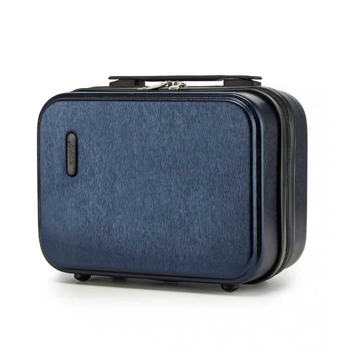 KSK2493 - Kono 12 inch Hard Shell Cosmetic Case – Durable Travel Makeup Organizer with YKK Zipper - Navy