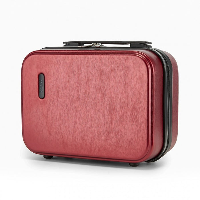 KSK2493 - Kono 12 inch Hard Shell Cosmetic Case – Durable Travel Makeup Organizer with YKK Zipper - Burgundy