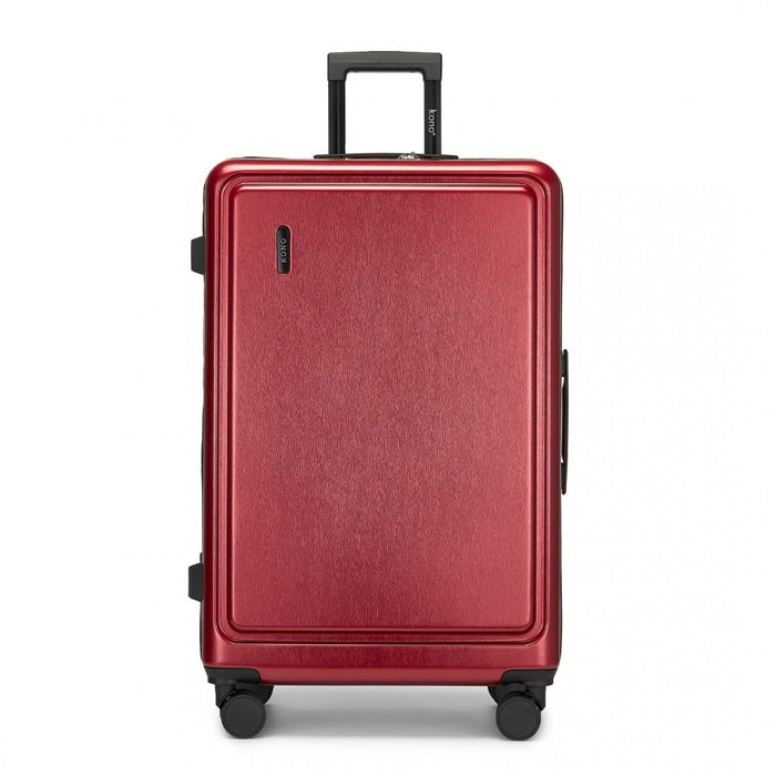 KSK2493 - Kono Durable 28 Inch ABS+PC Hardshell Suitcase with TSA Lock Lightweight Travel Luggage with 360° Spinner Wheels - Burgundy