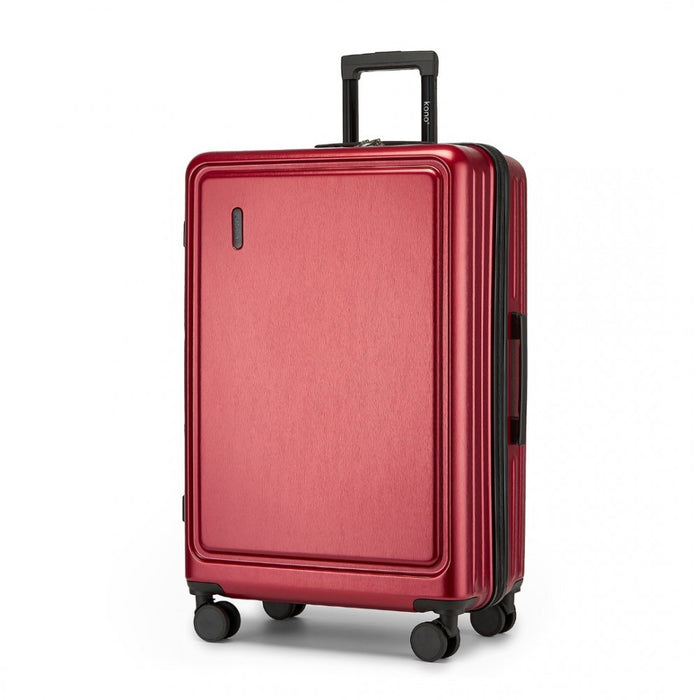 KSK2493 - Kono Durable 28 Inch ABS+PC Hardshell Suitcase with TSA Lock Lightweight Travel Luggage with 360° Spinner Wheels - Burgundy