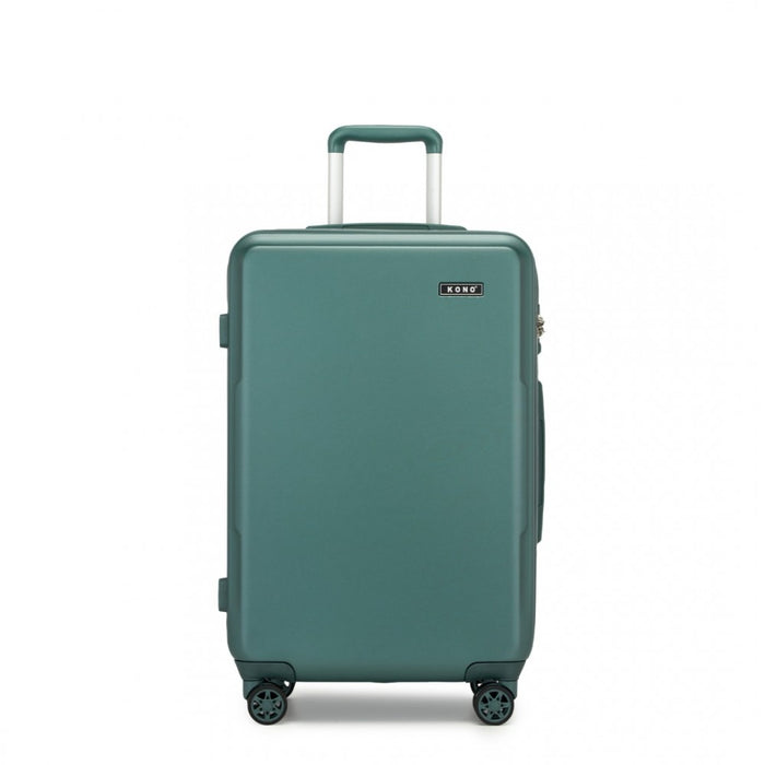 KSK2494 - Kono 24 Inch Minimalist Hard Shell ABS+PC Check-In Suitcase with TSA Lock 360° Spinner Wheels - Military Green