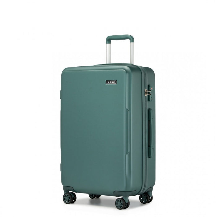 KSK2494 - Kono 3-Piece Minimalist Hard Shell ABS+PC Luggage Set with TSA Lock and 360° Spinner Wheels - Military Green