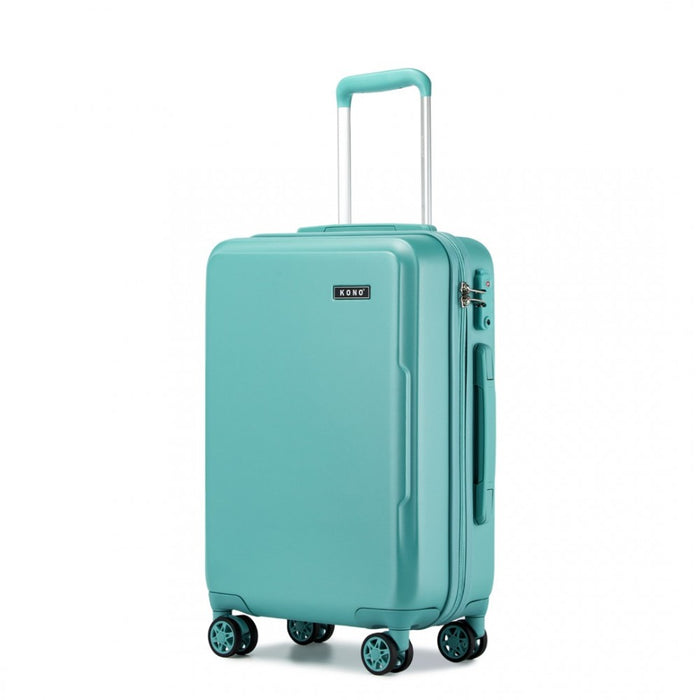 KSK2494 - Kono 20 Inch Cabin Size Minimalist Hard Shell ABS+PC Carry-On Suitcase with TSA Lock 360° Spinner Wheels - Blue