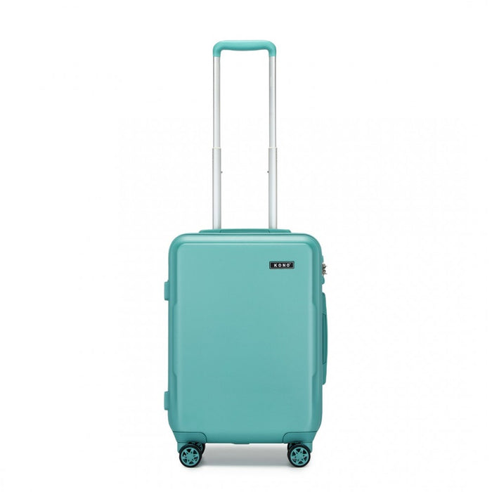 KSK2494 - Kono 20 Inch Cabin Size Minimalist Hard Shell ABS+PC Carry-On Suitcase with TSA Lock 360° Spinner Wheels - Blue