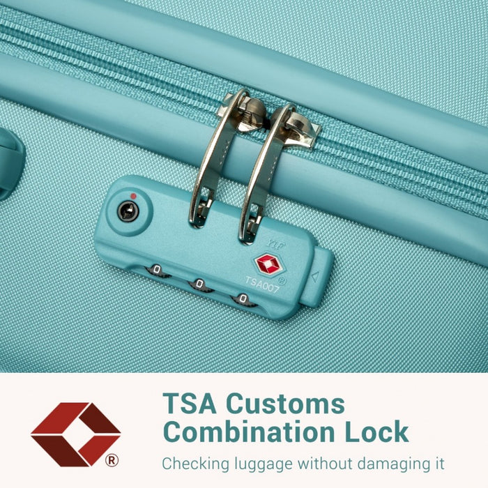 KSK2494 - Kono 28 Inch Minimalist Hard Shell ABS+PC Check-In Suitcase with TSA Lock 360° Spinner Wheels - Blue