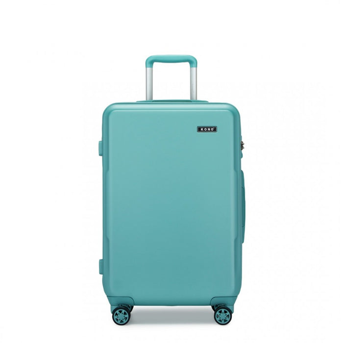 KSK2494 - Kono 24 Inch Minimalist Hard Shell ABS+PC Check-In Suitcase with TSA Lock 360° Spinner Wheels - Blue