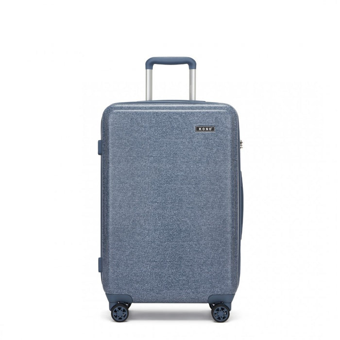 KSK2494 - Kono 24 Inch Minimalist Hard Shell ABS+PC Check-In Suitcase with TSA Lock 360° Spinner Wheels - Denim Blue