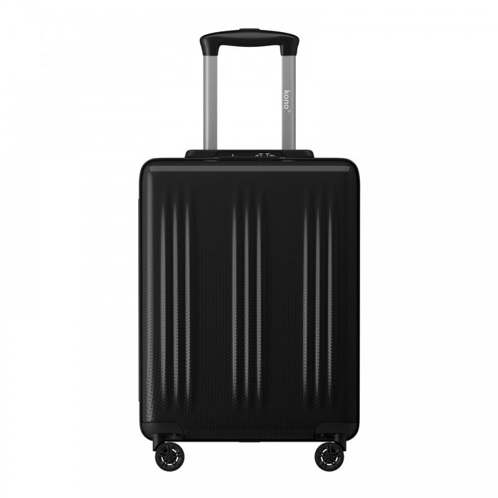 KSK2583 - Kono Premium ABS+PC 20 Inch Hard Shell Cabin Suitcase with TSA Lock and Smooth 360° Silent Spinner Wheels - Black