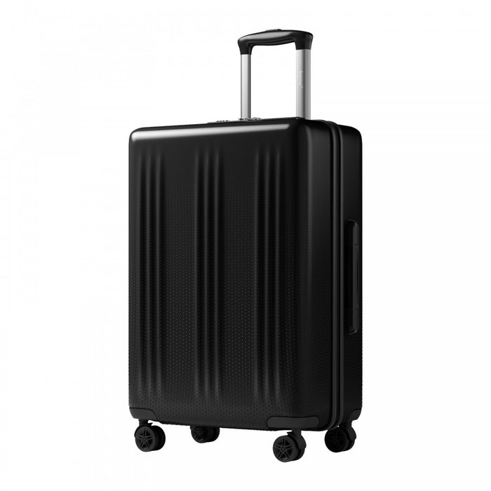 KSK2583 - Kono Premium ABS+PC 24 Inch Hard Shell Medium Check-In Luggage with TSA Lock & 360° Silent Spinner Wheels - Black