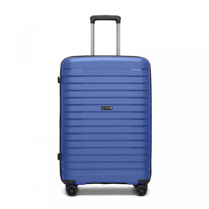 KSK2595 - Kono 28-Inch Hard Shell Scratch-Resistant PP Luggage with Cup Holder, TSA Lock & Expandable Design-Check-in Luggage For Travel - Navy