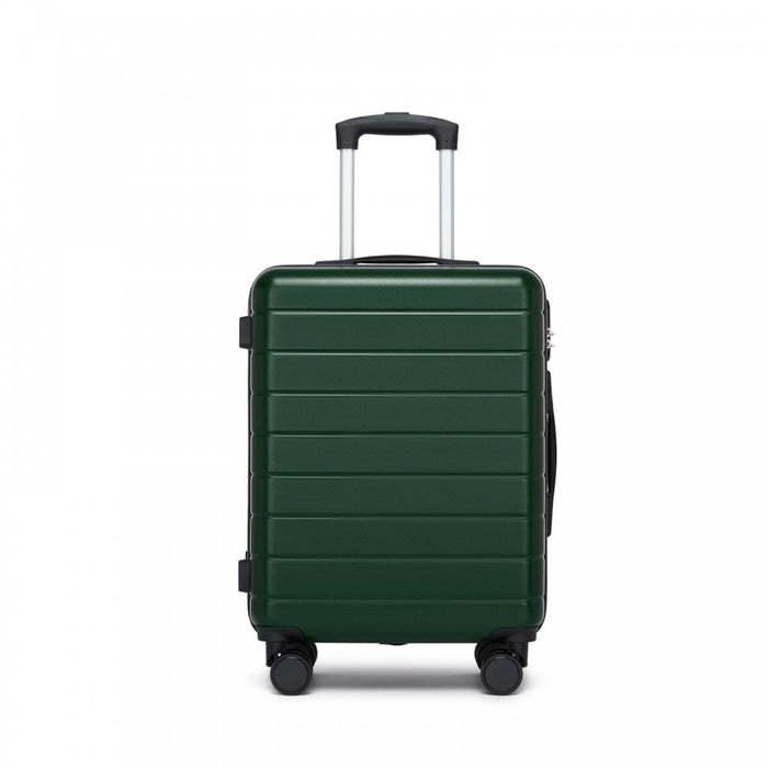 KSN2691 - 20 Inch Carry-On Luggage, Lightweight ABS Hard Shell Suitcase with 360 Silent Wheels, Combination Lock & Organised Interior - Green