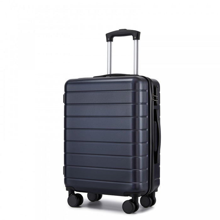 KSN2691 - 20 Inch Carry-On Luggage, Lightweight ABS Hard Shell Suitcase with 360 Silent Wheels, Combination Lock & Organised Interior - Navy