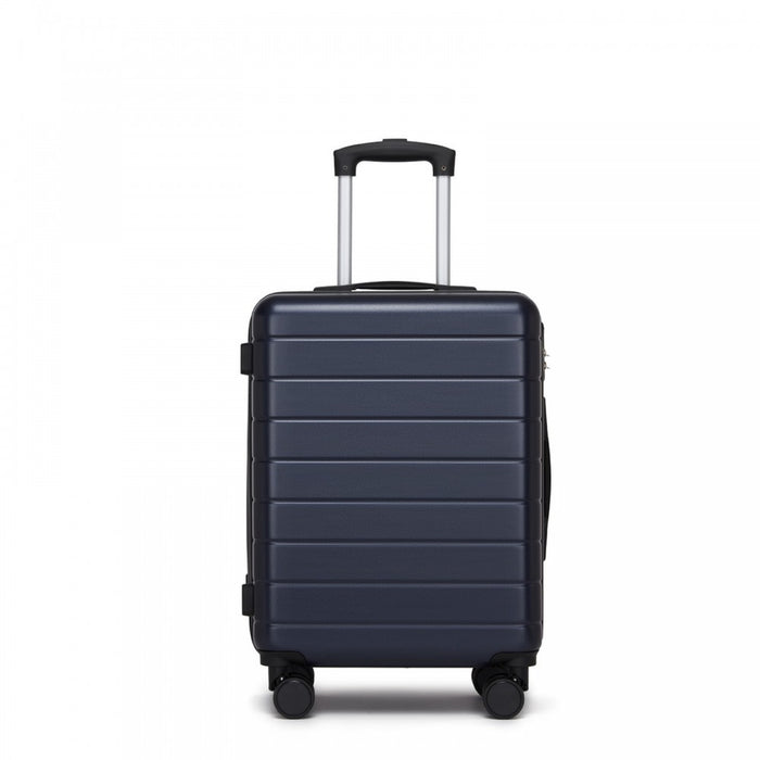KSN2691 - 20 Inch Carry-On Luggage, Lightweight ABS Hard Shell Suitcase with 360 Silent Wheels, Combination Lock & Organised Interior - Navy