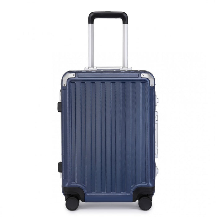 KSS2481 - Supercase Durable 20 Inch PC Hardshell Aluminum Frame Suitcase With TSA Lock - Navy