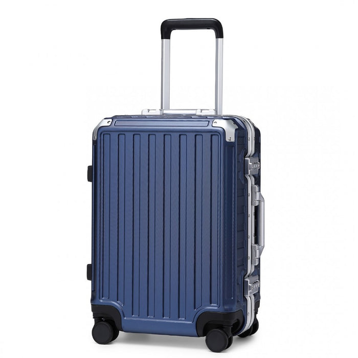KSS2481 - Supercase Durable 20 Inch PC Hardshell Aluminum Frame Suitcase With TSA Lock - Navy