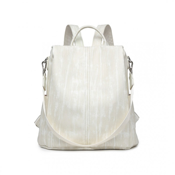 LG2333 - Miss Lulu Versatile Anti-Theft PU Leather Convertible Bag And Backpack - Beige