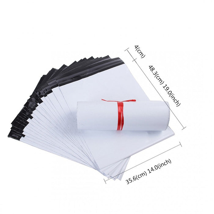 MAIL L 100 - Poly Mail Bags Large Size 14"x19" Waterproof, Tear-Resistant, Self-Seal Postal Bags - 100 Pieces