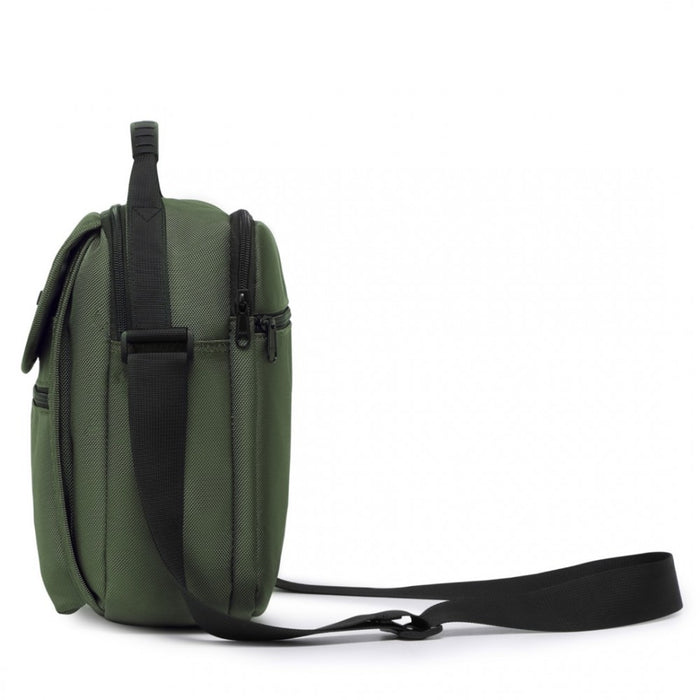 MSK2446 - Kono Durable Men's Crossbody Shoulder Bag with Multiple Pockets - Messenger Bag for Travel, Work, and Daily Use - Green