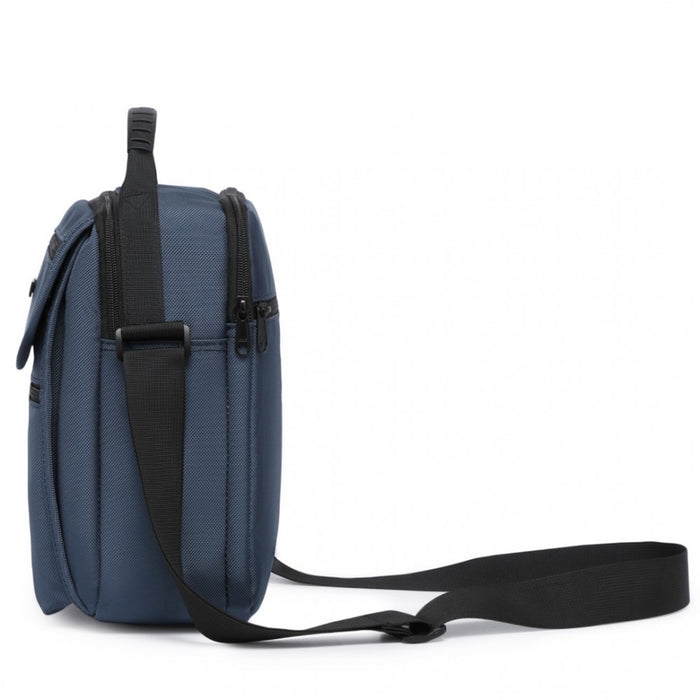 MSK2446 - Kono Durable Men's Crossbody Shoulder Bag with Multiple Pockets - Messenger Bag for Travel, Work, and Daily Use - Navy