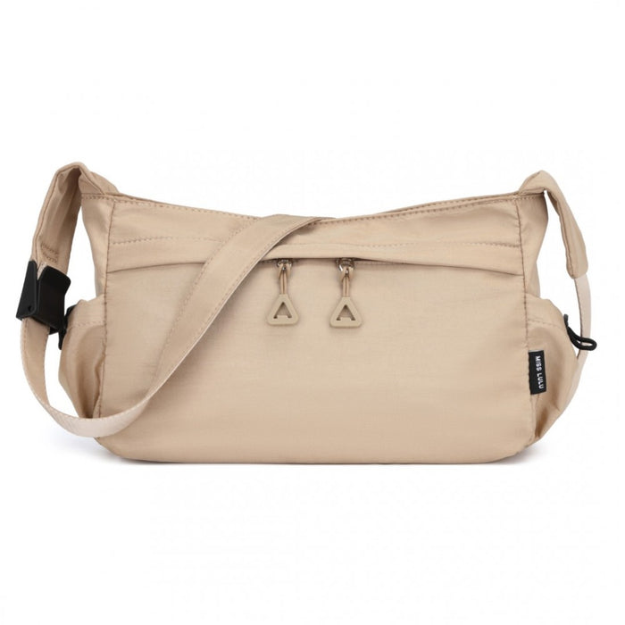 MSM2424 - Miss Lulu Ultra-Light Water-Resistant Urban Casual Commuter Crossbody Bag - Khaki