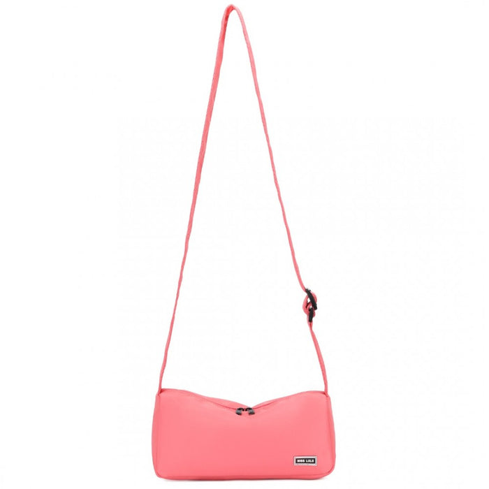 MSM2425 - Miss Lulu Vintage Chic Lightweight Water-Resistant Crossbody Bag - Pink