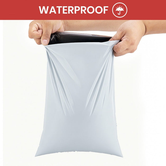 MAIL M 100 - Poly Mail Bags Medium Size 10"x14" Waterproof, Tear-Resistant, Self-Seal Postal Bags - 100 Pieces