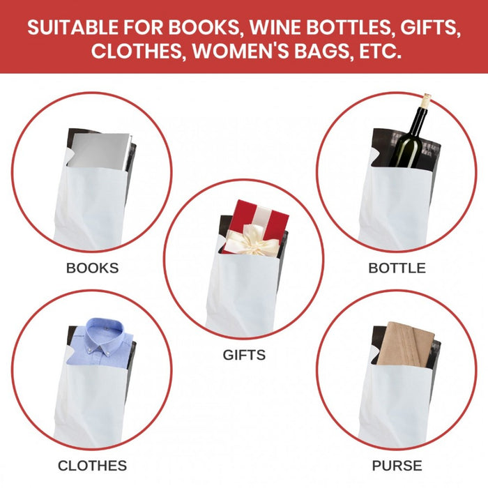 MAIL XL 100 - Poly Mail Bags Extra Large Size 17"x23" Waterproof, Tear-Resistant, Self-Seal Postal Bags - 100 Pieces