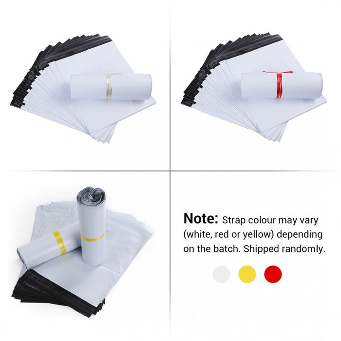 MAIL M 100 - Poly Mail Bags Medium Size 10"x14" Waterproof, Tear-Resistant, Self-Seal Postal Bags - 100 Pieces