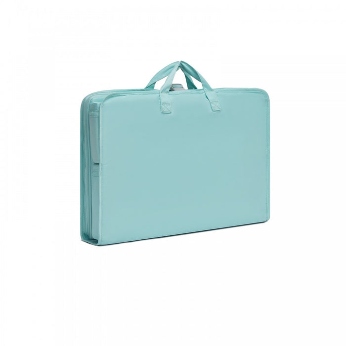 POK2523 - Kono 6-in-1 Hanging Travel Organiser Bag, Portable Foldable Packing Cubes Set with Trolley Sleeve - Blue