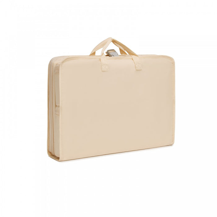 POK2523 - Kono 6-in-1 Hanging Travel Organiser Bag, Portable Foldable Packing Cubes Set with Trolley Sleeve - Beige