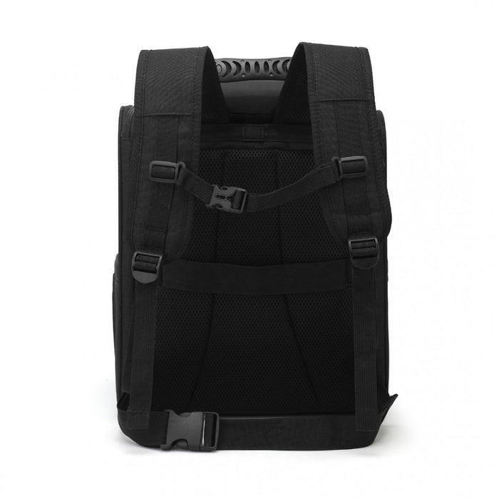 PTD2440 - Dogat Foldable And Durable Pet Backpack Carrier Travel Bag for Cats and Small Dogs - Black