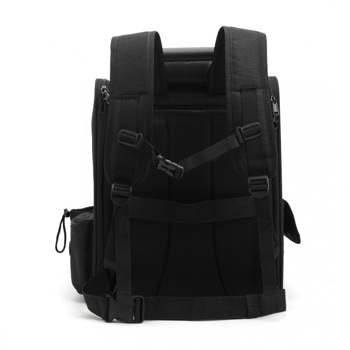 PTD2441 - Dogat Expandable And Foldable Pet Backpack Carrier with Ventilated Mesh Windows Comfortable & Secure Design - Black