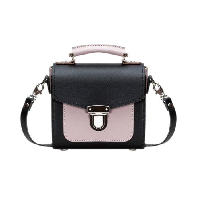 Handmade Leather Sugarcube Handbag - Rose Truffle
