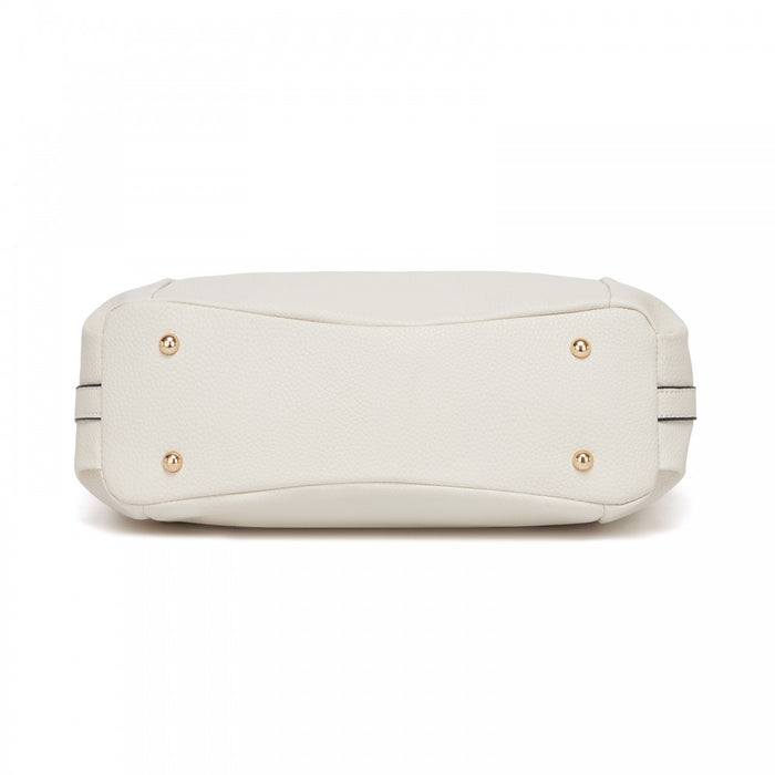 S1716 - Miss Lulu Soft Leather Elegant Simple Shoulder Bag - Beige