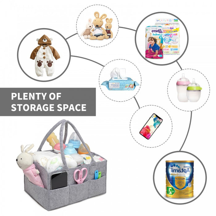 S2049 - Kono Felt Caddy Organiser With Storage - Grey