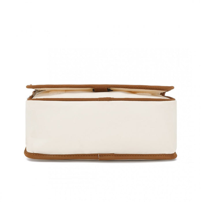 S2342 - Classic Hanging Multi-Pocket Waterproof Travel Makeup Bag - Beige And Brown