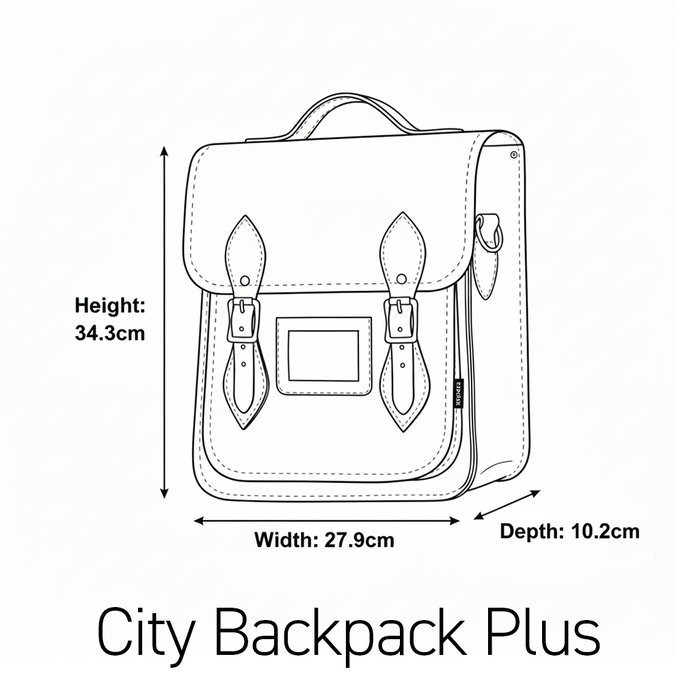Handmade Leather City Backpack - Autumnal Kaleidoscope