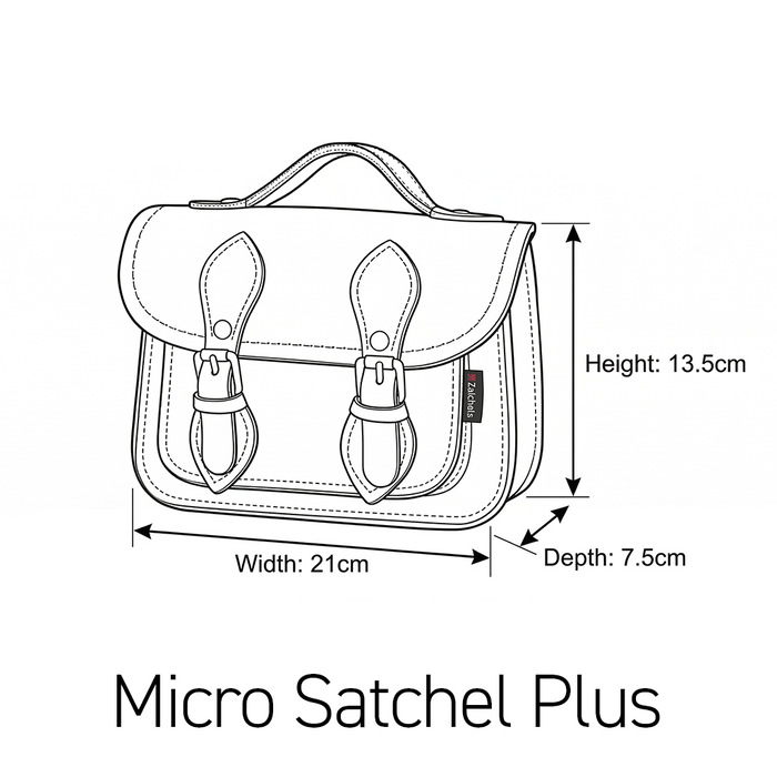 Handmade Leather Micro Satchel - Black