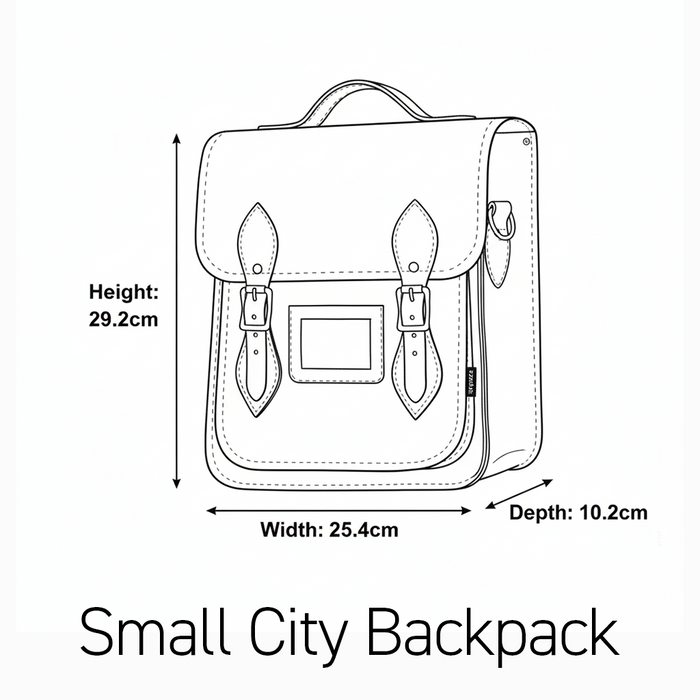 Handmade Leather City Backpack - Autumnal Kaleidoscope