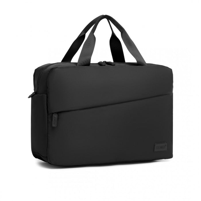 TVK2444 - Kono Water-Resistant Travel Bag with Laptop Sleeve Multi-Functional Tote for Business and Weekend Large Capacity for Men and Women - Black