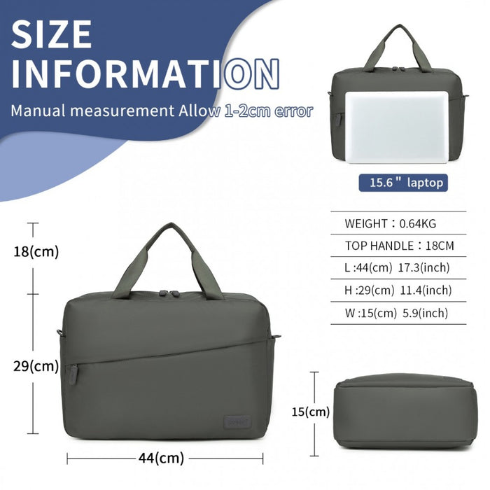 TVK2444 - Kono Water-Resistant Travel Bag with Laptop Sleeve Multi-Functional Tote for Business and Weekend Large Capacity for Men and Women - Grey