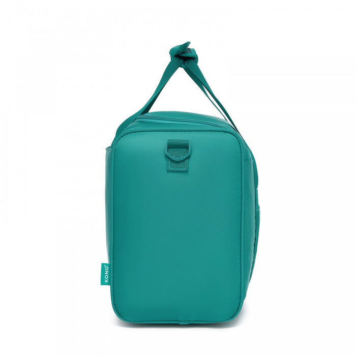 TVK2521 - Kono Compact and Lightweight 40×30×20 Personal-Item Travel Bag - U-Zip Wide Opening And Trolley Sleeve - Blue and Green