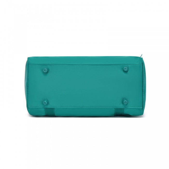 TVK2521 - Kono Compact and Lightweight 40×30×20 Personal-Item Travel Bag - U-Zip Wide Opening And Trolley Sleeve - Blue and Green