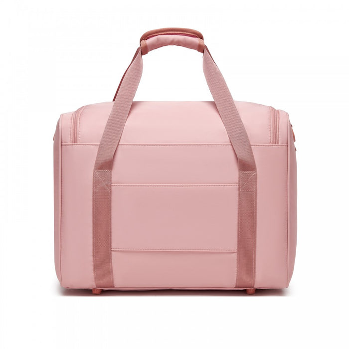 TVK2521 - Kono Compact and Lightweight 40×30×20 Personal-Item Travel Bag - U-Zip Wide Opening And Trolley Sleeve - Nude