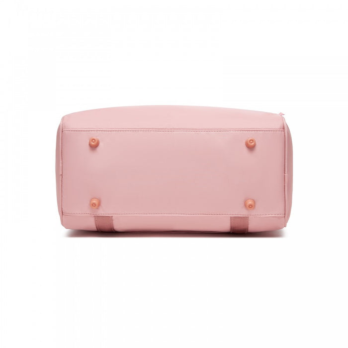 TVK2521 - Kono Compact and Lightweight 40×30×20 Personal-Item Travel Bag - U-Zip Wide Opening And Trolley Sleeve - Nude