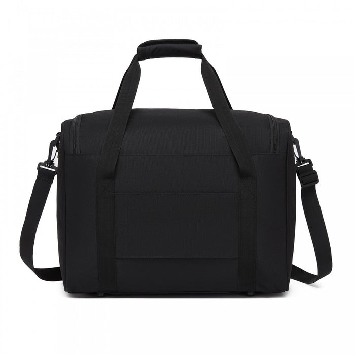 TVK2526 - Kono Spacious Airline-Approved Cabin Travel Duffel (40×30×20 cm) - Roomy Weekender with U-Zip Opening - Black